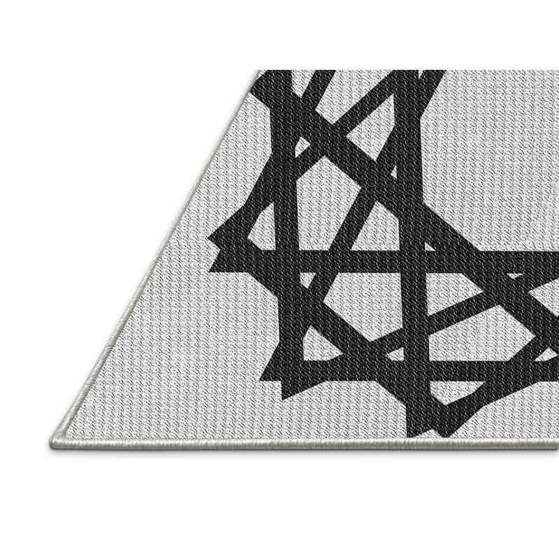 Tapis noir / blanc cassé Power Loom, Rectangle 2 pi x 3 pi
