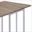 Chêne vieilli Table basse chromée pour le salon, plateau pivotant extensible, base géométrique