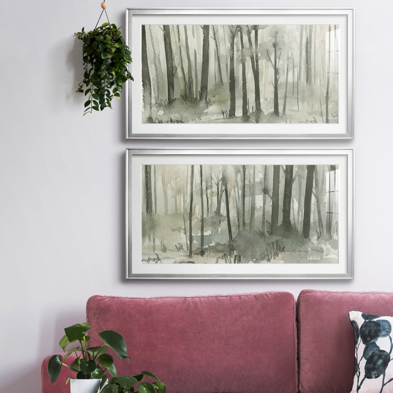 Into The Woods I - reproduction encadrée de qualité supérieure - prête à être accrochée, H 14,5 po x l 26,5 po x P 1 po