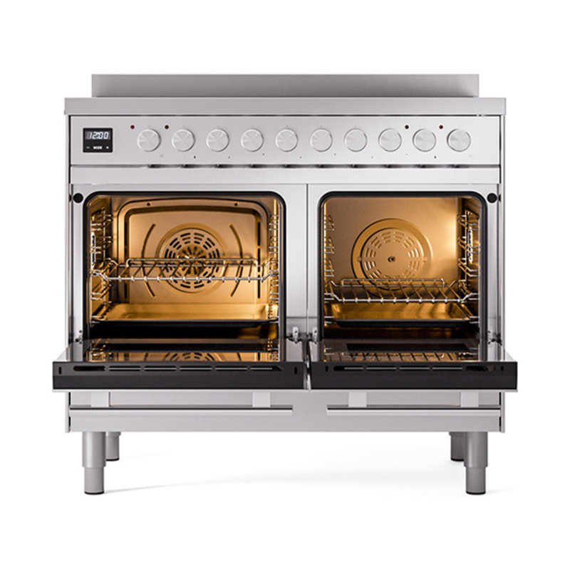 ILVE Professional Plus II Series 40 in. Induction Range with 6 Induction Elements (Solid Door), Stainless Steel