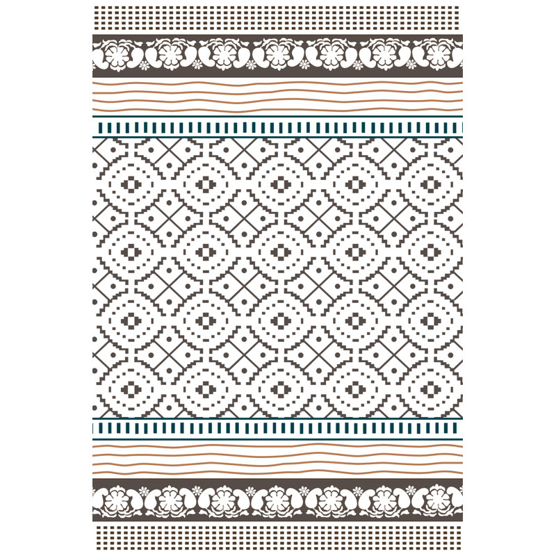 Corra Performance Washable Geometric Indoor / Outdoor Rug, Rectangle 5'1" x 7'7"