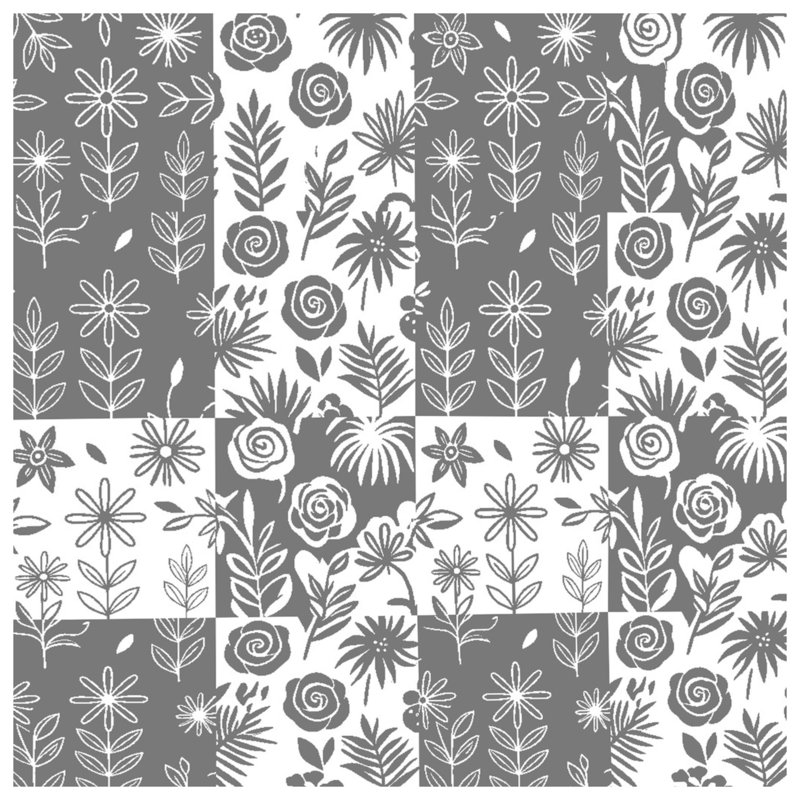 Couvertures à motif floral et botanique, L 50 po x H 60 po