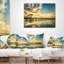 Housse de coussin carrée Long Jetty Foreshore Reserve with Clouds Sea Bridge-85641184