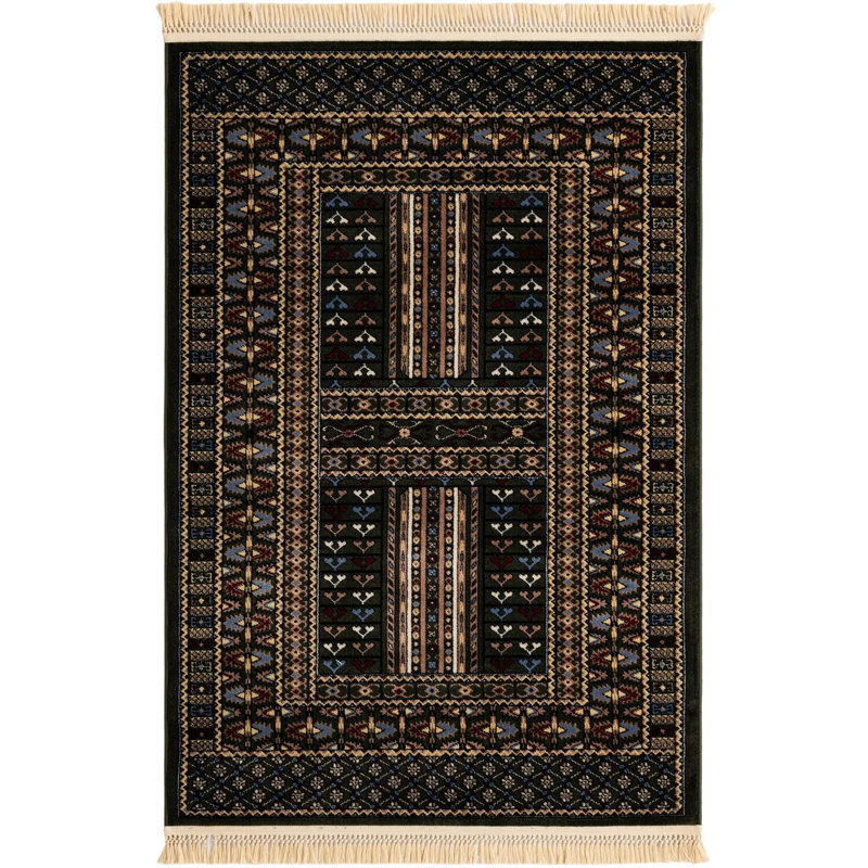 Tapis de couloir Aucun, couleur vert foncé Hufnagel, Rectangle 4 pi 1 po x 6 pi 1 po