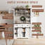 Armoire bar 72 po avec porte de grange coulissante, tiroirs, porte-bouteilles et porte-verres, style rustique