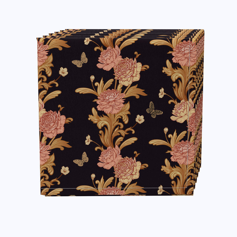 Cotton Floral Square Napkin