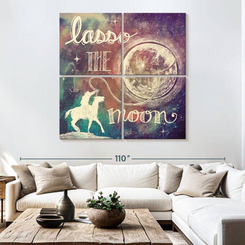 Tergel, univers, galaxie, lasso, lune, H 74 po x l 74 po