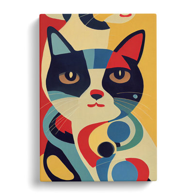 CAN-V0523-401X Cat Mid Century Vol.4 - Wrapped Canvas Print