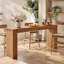 Table de bar 70,9 po en bois massif, table rectangulaire à hauteur de comptoir Farmhouse