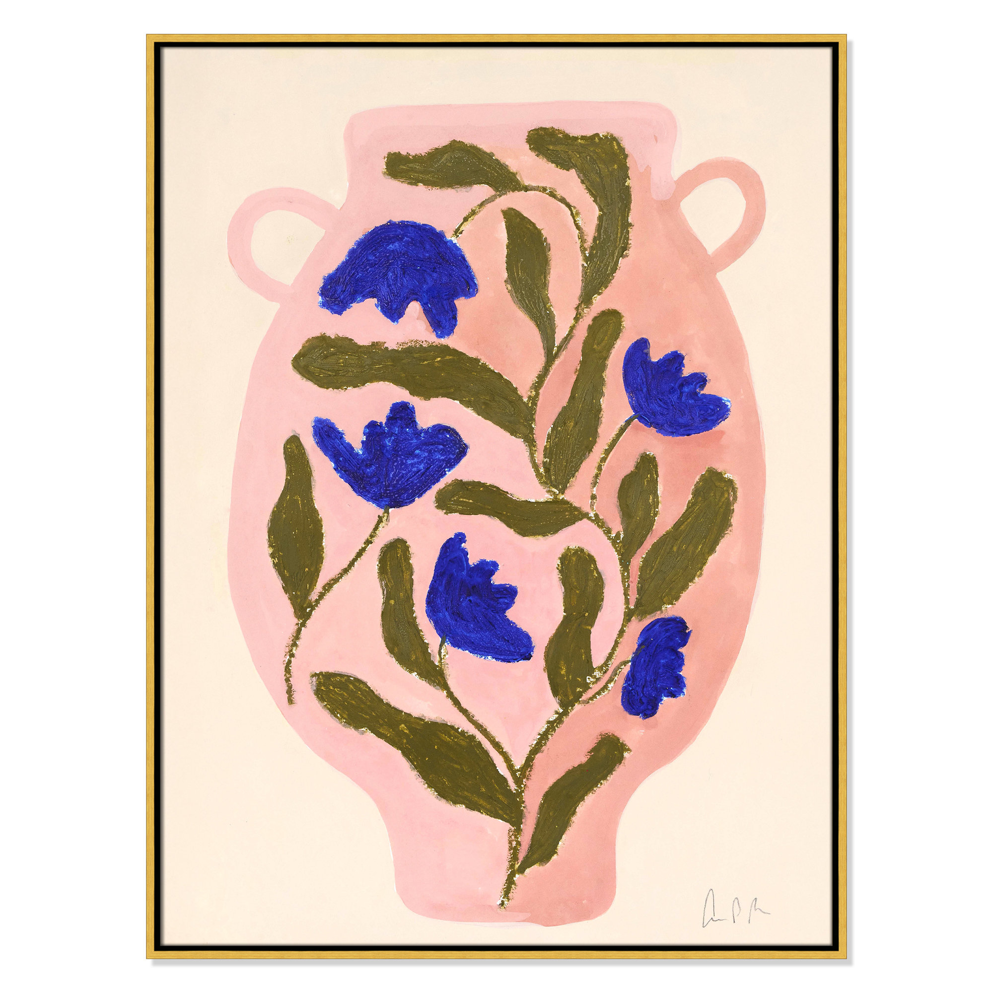 Vase No. 01 Print by Camilla Bergqvist, Gold, 41.5" H x 31.5" W
