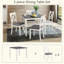 Ensemble de table de salle à manger 5 pièces avec 4 chaises, ensemble de table de salle à manger moderne en bois pour 4 personnes, ensemble de table de salle à manger pour 4 personnes pour petite place, cuisine, salle à manger, deux tons
