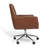 Martha Stewart Zaya Upholstered Swivel Home Office Chair With Padded Arms