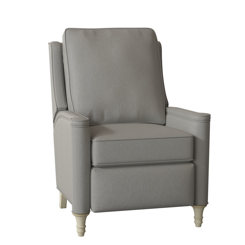 Dale 33" Wide Genuine Leather Standard Recliner, 1183 Dove, Espresso, Manual