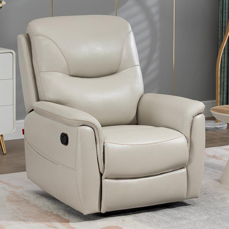 Keever, Ivory Faux Leather