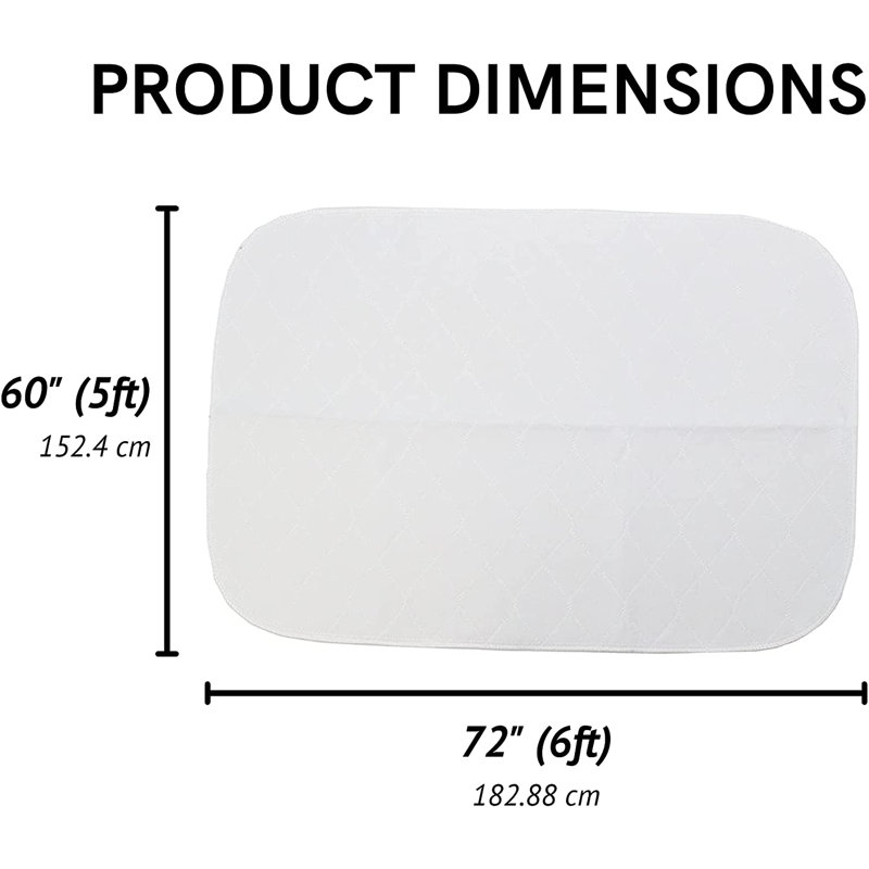 Extra Large White Washable Dog Pee Pads Pack of 3