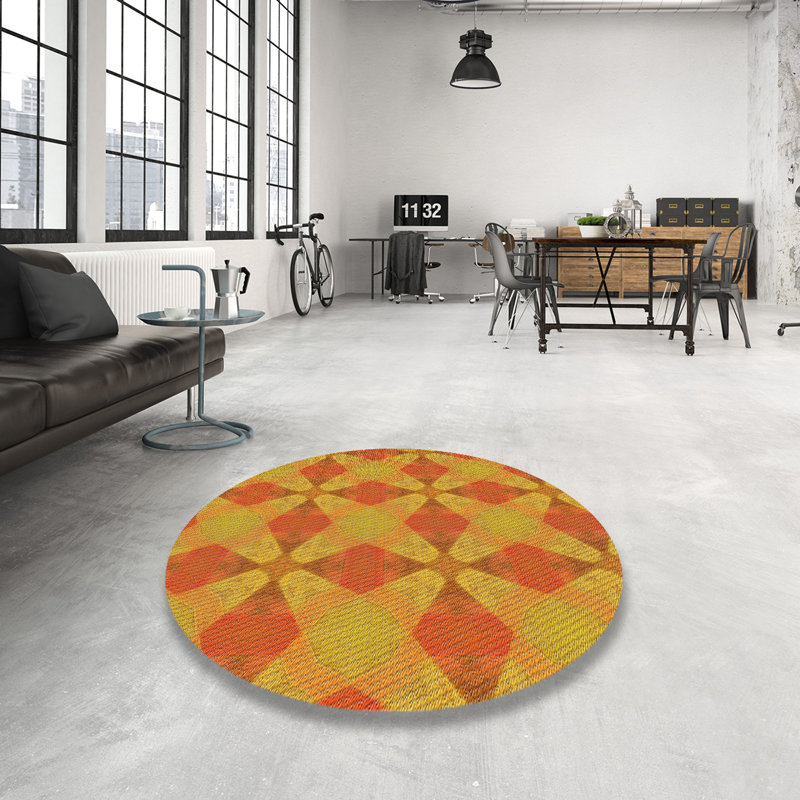 Geometric Indoor Rug, Round 8'