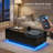 47.2" LED Coffee Table with Storage, Lift Top Coffee Table with Drawer& Hidden Compartment, High Gloss Smart Coffee Table with Wireless Charging, Bluetooth Speaker & USB Ports for Living Room, Black