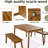 3 Pieces Acacia Wood Table Bench Dining Set For Outdoor & Indoor Furniture With 2 Benches, Picnic Beer Table for Patio, Porch, Garden, Poolside