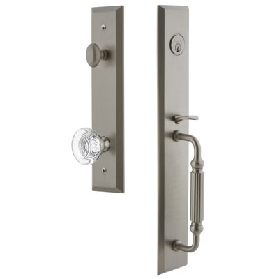 Fifth Avenue Handleset with Single Cylinder Deadbolt and Door Knob and Rosette