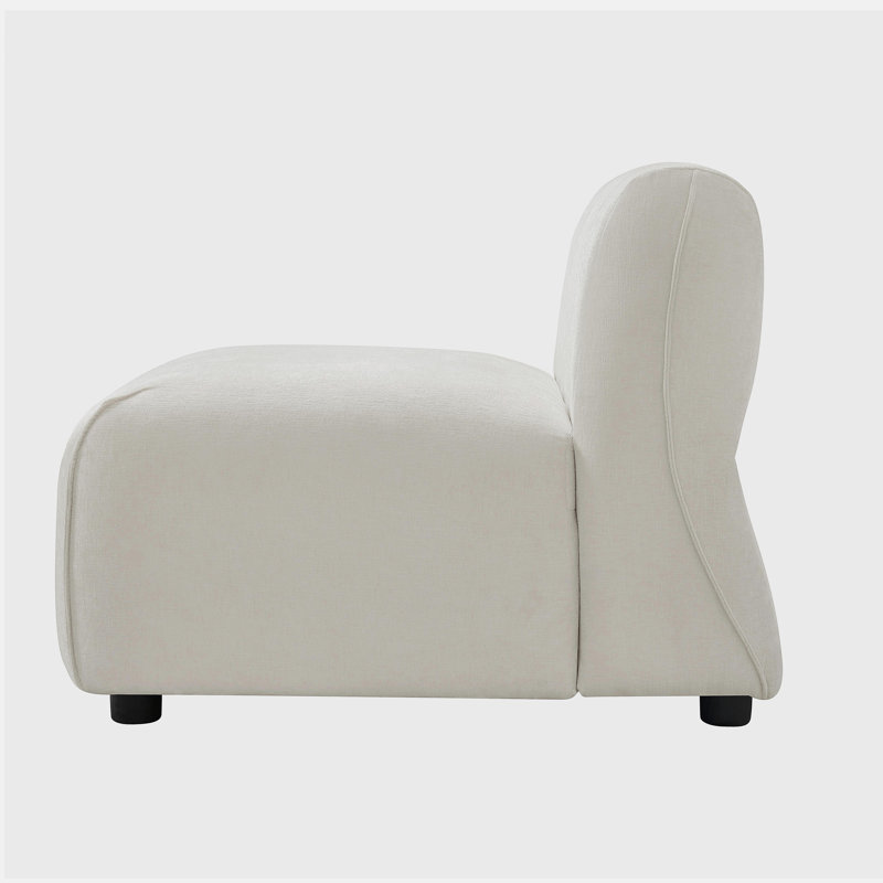 Chaise d'appoint rembourrée Modern, Beige