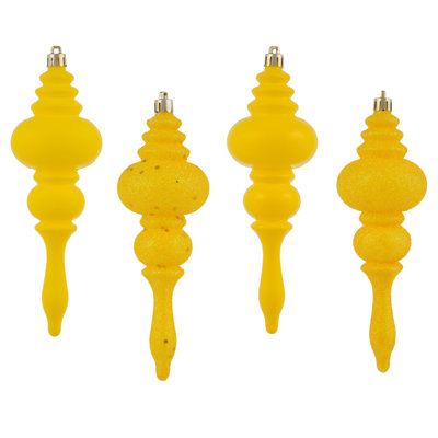 7" 4-Finish Finial Ornament