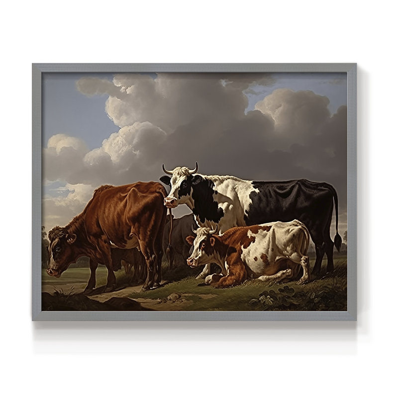Faune - XXXIX - Reproduction encadrée - Restickable, Gris, H 22 po x l 28 po