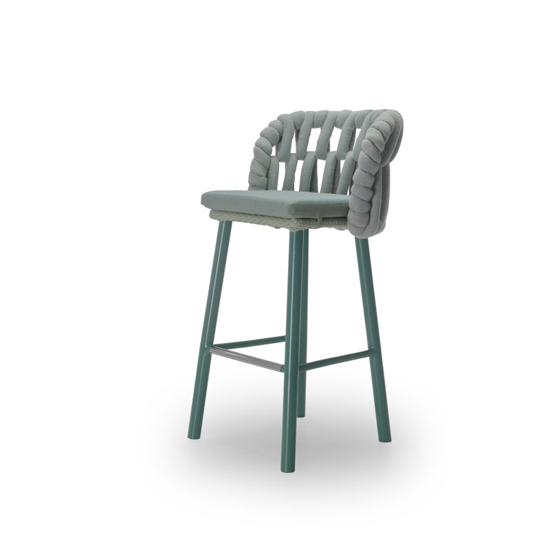 Knit Outdoor Bar Stool, Jade, Carrion Horison