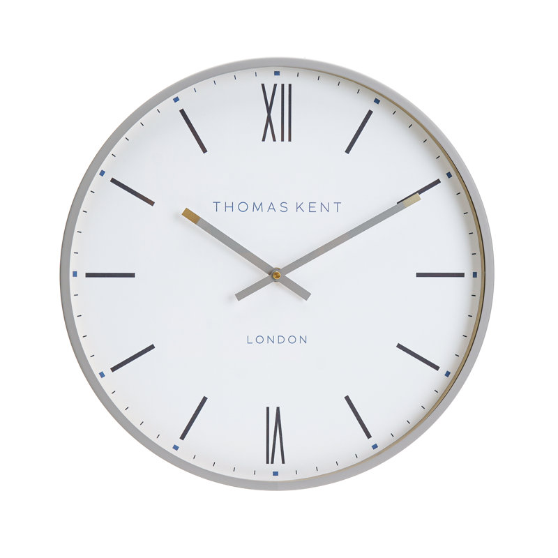 Horloge murale 15,75 po Thomas Kent, gris