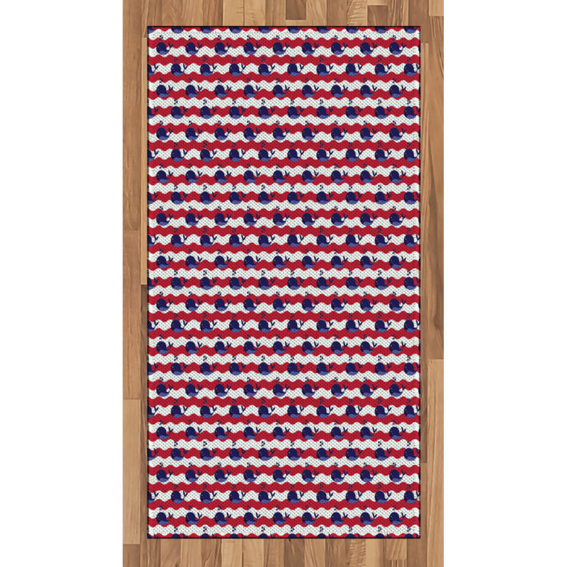 Tapis décoratif en polyuréthane à haute densité Whale, Rectangle 2 pi 7 po x 5 pi