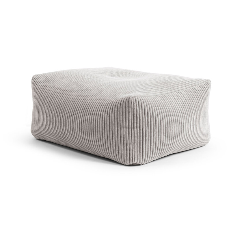 Pouf / repose-pieds en velours côtelé Jometh, Gris