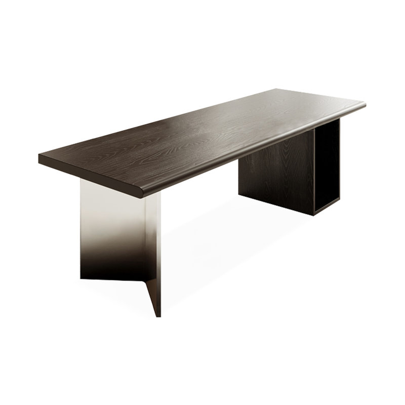 Bureau rectangulaire en bois massif, H 29,53 po x l 78,74 po x P 23,62 po, Retour à droite