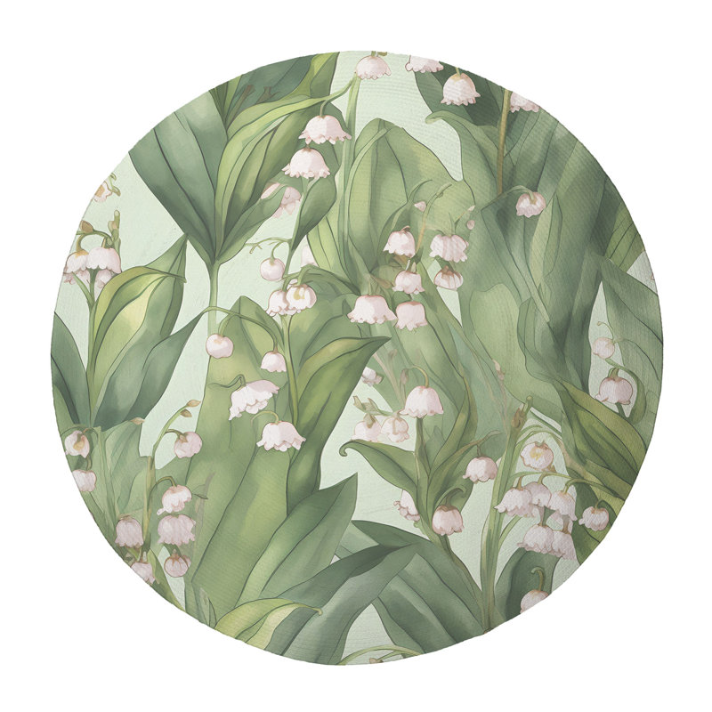 Tapis tressé Petal Flow, Rond 5 pi