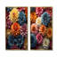 Multicolore Zinnias Mixed Collage - ensemble d'art mural sur toile Zinnias-1658916011-1658916015