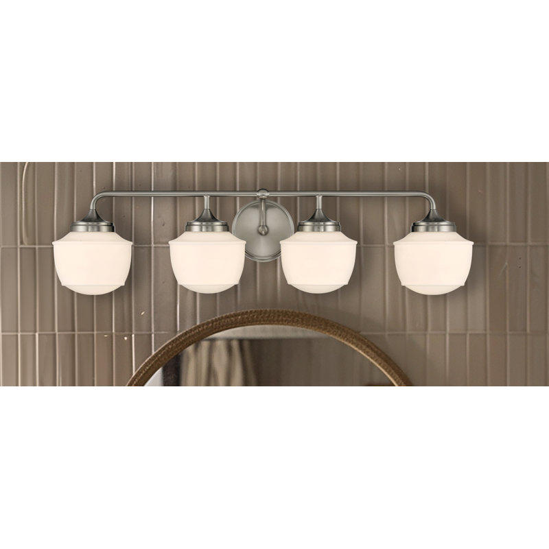 Meuble-lavabo 4 lumières Winston Porter Zakyrie, Nickel brossé