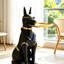 Table d'appoint/table basse/table cocktail noire avec un adorable chien, idéale pour canapé ou lit, Hillory-218113066
