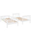 Lit superposé simple au-dessus de simple avec rangement et barrière de sécurité pour chambre à coucher, dortoir Stairway-1052354968