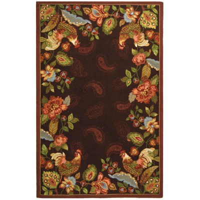 Kinchen Hand Hooked Wool Pile Oriental Rug