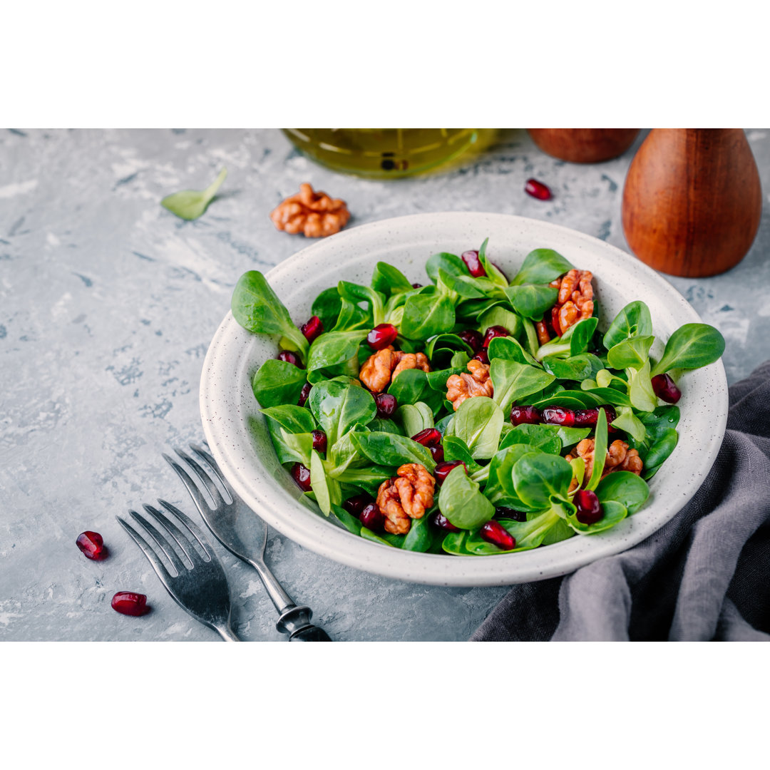 Lamb's Lettuce Salad - Wrapped Canvas Print