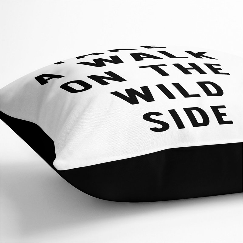 Wild Side Scatter Cushion, Black, 40cm H x 40cm W x 15cm D