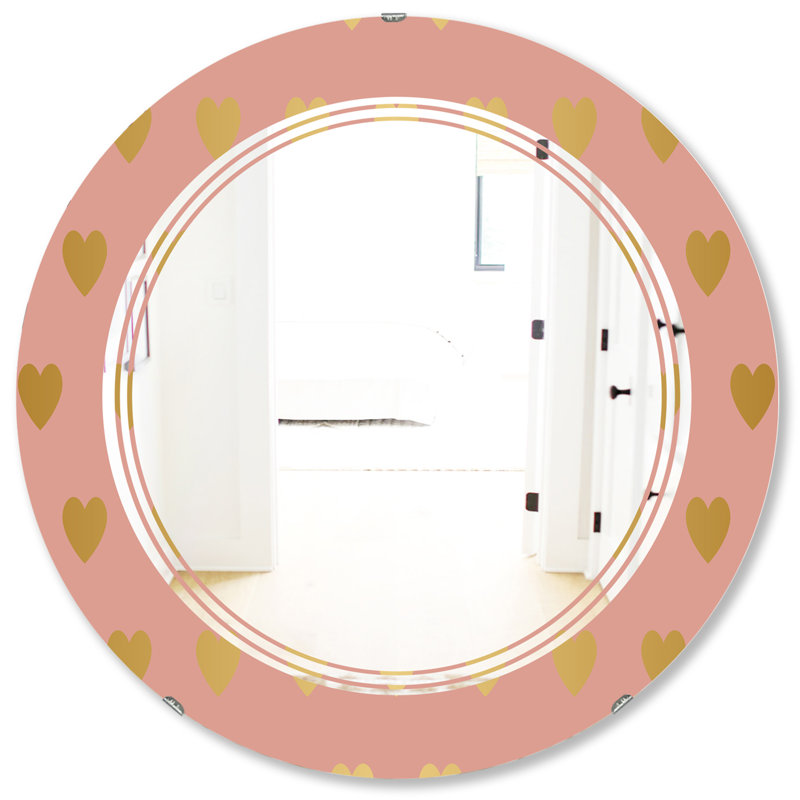 Miroir mural moderne sans cadre triple c hearts, 23,6 po x 23,6 po