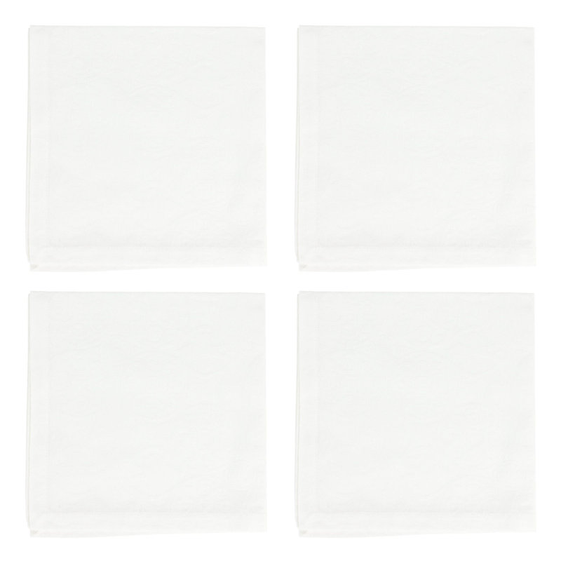 Damask Napkins - Set Of 4, White
