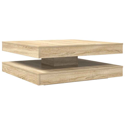 Coffee Table 360-Degree Rotatable 90X90x34.5 Cm