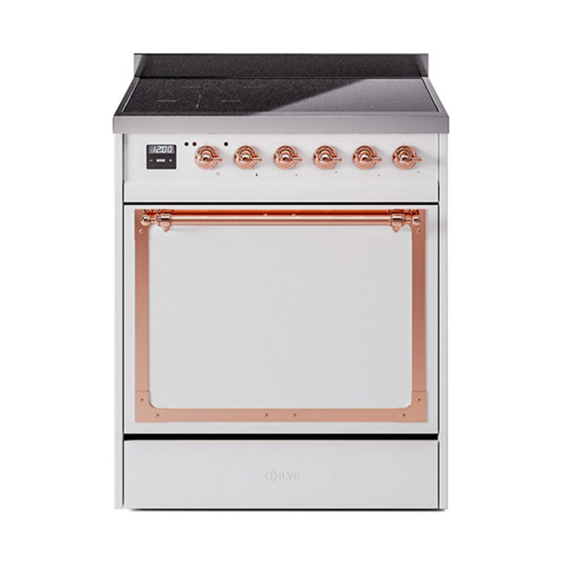 ILVE Nostalgie II Noblesse 30 in Induction Range, White/Copper
