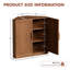 Armoire de rangement d'angle, tablette de coin empilable pour le salon, la chambre à coucher, la cuisine, placage de bois massif (options de 31 po / 36 po)-1271325367-1268302932-1271325386