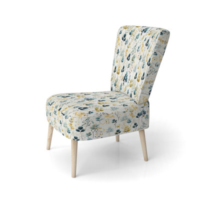 Minimalist Botanics - Chaise d'appoint rembourrée bohémienne et éclectique
