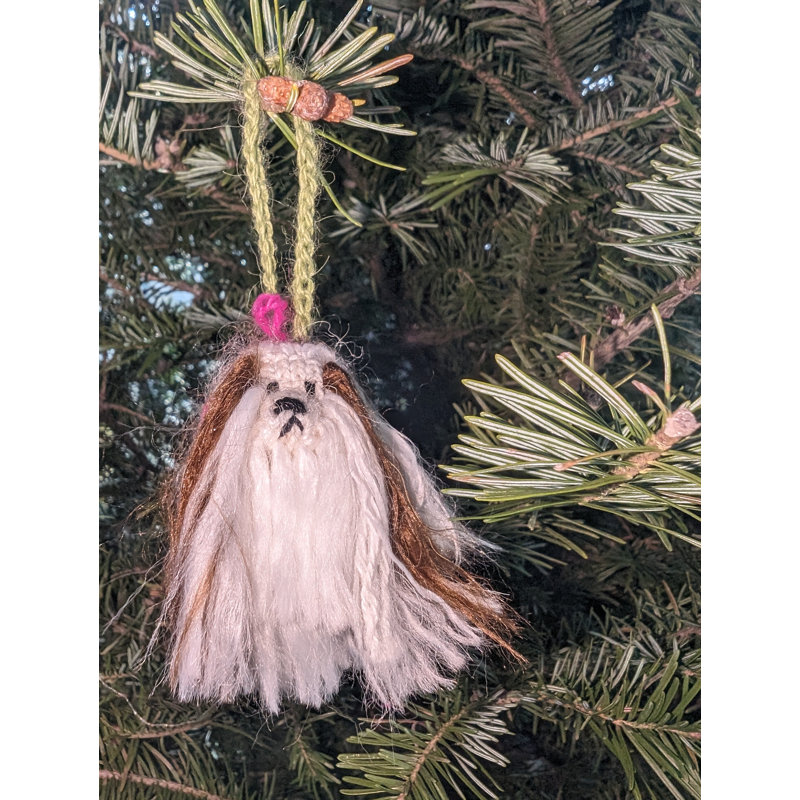 Arcadia Home Shih Tzu Hand-Knit Ornament