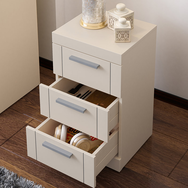 Kimberley 3 Drawer Bedside Table, Natural