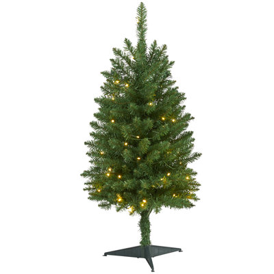Lighted Artificial Pine Christmas Tree