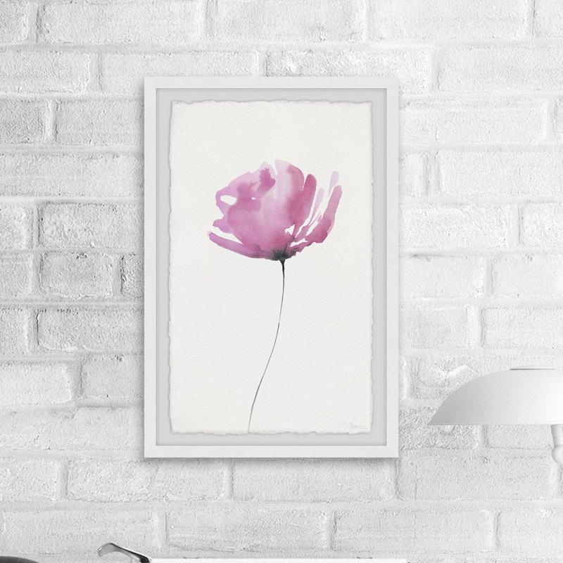 «The Simple Flower», reproduction encadrée, H 45 po x l 30 po x P 1,5 po