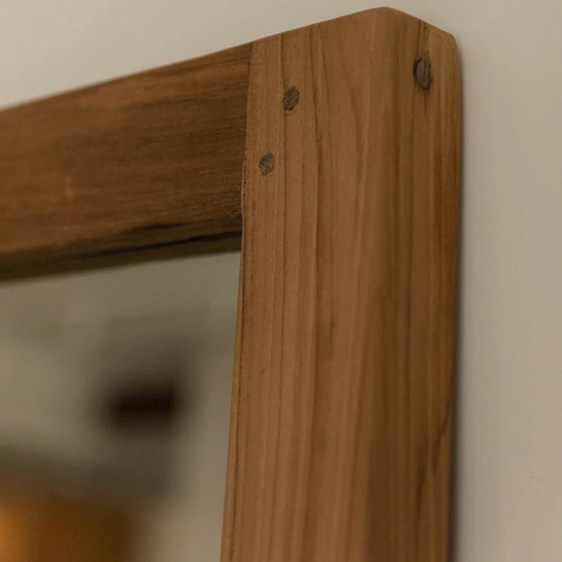 Miroirs pleine longueur rectangulaires en bois massif